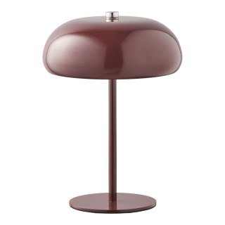 Lampka nocna LED Margate akumulatorowa metalowa bordowa do sypialni ( Rozmiar: uniwersalny )