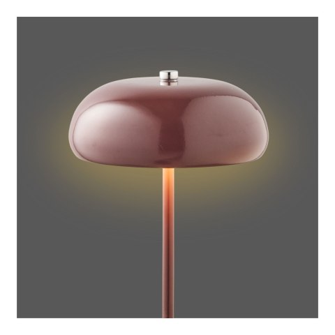 Lampka nocna LED Margate akumulatorowa metalowa bordowa do sypialni ( Rozmiar: uniwersalny )