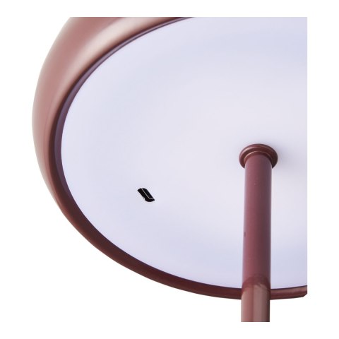 Lampka nocna LED Margate akumulatorowa metalowa bordowa do sypialni ( Rozmiar: uniwersalny )