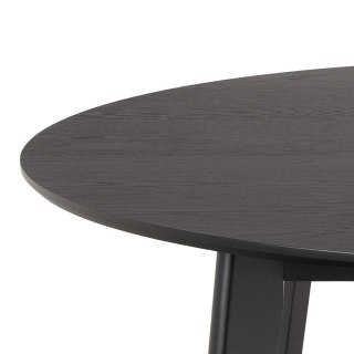 Stół okrągły Roxby 120 cm czarny do jadalni i salonu nowoczesny ( Rozmiar: uniwersalny )