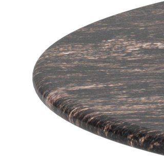 Stolik kawowy Ferrol okrągły marmurowy brązowy 80 cm do salonu ( Rozmiar: uniwersalny )