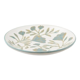 Taca dekoracyjna okrągła ceramiczna Miłorząb biała House Nordic 35,5 cm ( Rozmiar: uniwersalny )