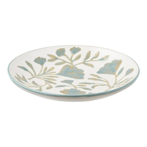 Taca dekoracyjna okrągła ceramiczna Miłorząb biała House Nordic 35,5 cm ( Rozmiar: uniwersalny )