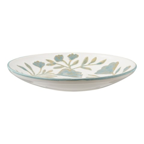 Taca dekoracyjna okrągła ceramiczna Miłorząb biała House Nordic 35,5 cm ( Rozmiar: uniwersalny )