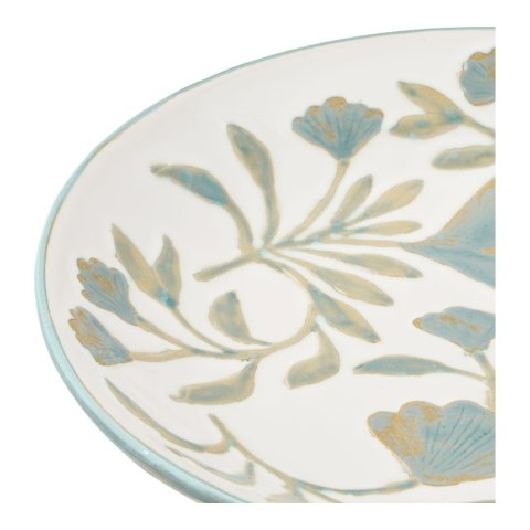 Taca dekoracyjna okrągła ceramiczna Miłorząb biała House Nordic 35,5 cm ( Rozmiar: uniwersalny )