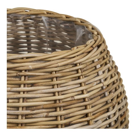 Zestaw 2 koszy dekoracyjnych Melaka rattan kubu naturalny do salonu House Nordic ( Rozmiar: uniwersalny )