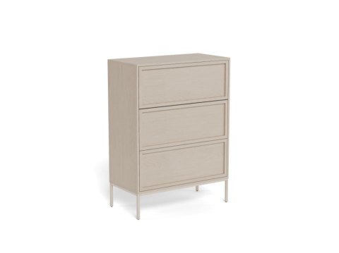 Komoda Palmdale szara nowoczesna z szufladami 80 cm do salonu ( Rozmiar: uniwersalny )