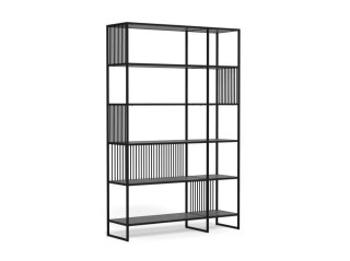 Regał loftowy Strington czarny metalowy na książki 120 cm Actona ( Rozmiar: uniwersalny )