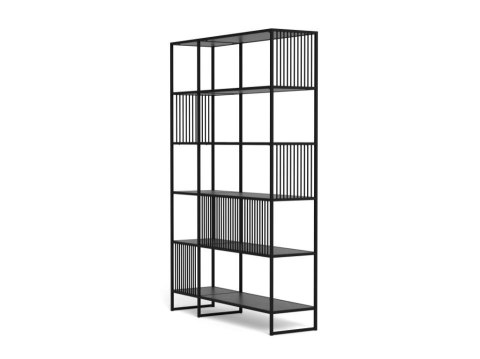 Regał loftowy Strington czarny metalowy na książki 120 cm Actona ( Rozmiar: uniwersalny )