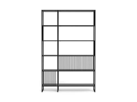 Regał loftowy Strington czarny metalowy na książki 120 cm Actona ( Rozmiar: uniwersalny )