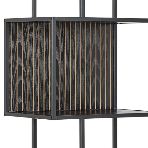 Regał metalowy Seaford II loftowy czarny na książki 77 cm Actona ( Rozmiar: uniwersalny )