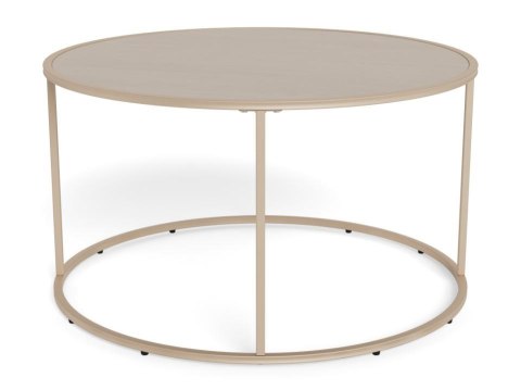 Seaford stolik kawowy okrągły szary nowoczesny metalowy 80 cm ( Rozmiar: uniwersalny )