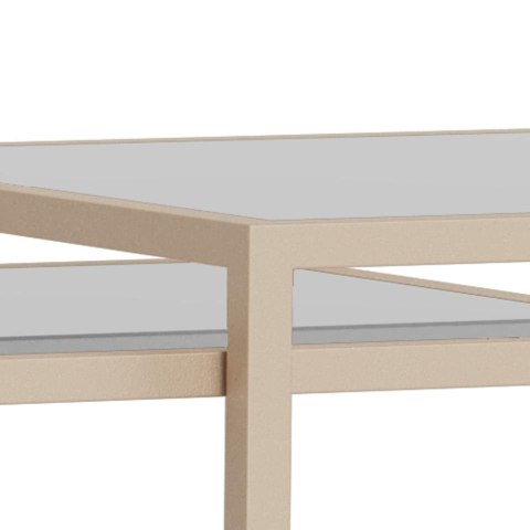 Seaford zestaw 2 stolików kawowych kwadratowych loft beżowy do salonu ( Rozmiar: uniwersalny )
