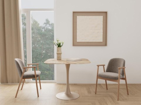 Stół Malta Actona kwadratowy do jadalni nowoczesny ceramika brązowa 90x90 ( Rozmiar: uniwersalny )