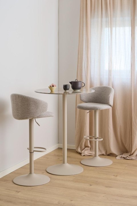Stół barowy Malta okrągły do kuchni ceramika kaszmir 80 cm Actona ( Rozmiar: uniwersalny )