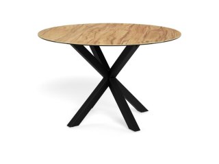 Stół okrągły Heaven 119 cm do jadalni nowoczesny dąb dziki/czarny ( Rozmiar: uniwersalny )