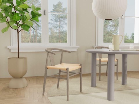Stół okrągły Magee 120 cm szary nowoczesny do jadalni i salonu ( Rozmiar: uniwersalny )