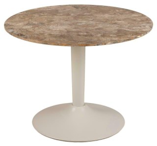 Stolik kawowy Malta okrągły 60 cm beżowy ceramiczny nowoczesny ( Rozmiar: uniwersalny )