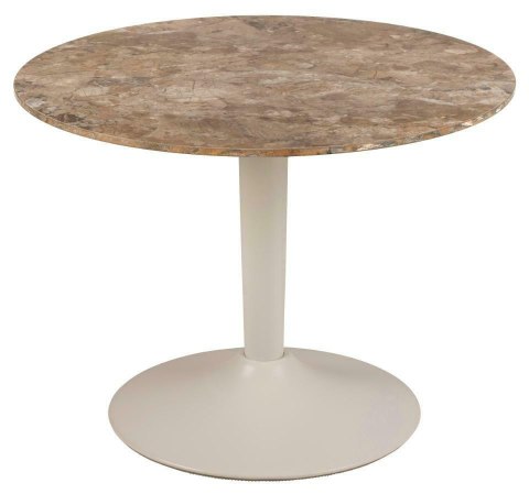 Stolik kawowy Malta okrągły 60 cm beżowy ceramiczny nowoczesny ( Rozmiar: uniwersalny )