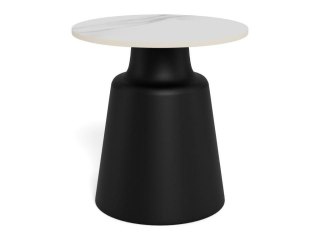 Stolik kawowy Santorini 45 cm biały okrągły nowoczesny do salonu ( Rozmiar: uniwersalny )