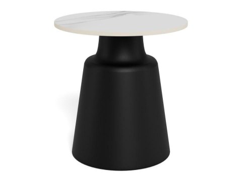 Stolik kawowy Santorini 45 cm biały okrągły nowoczesny do salonu ( Rozmiar: uniwersalny )