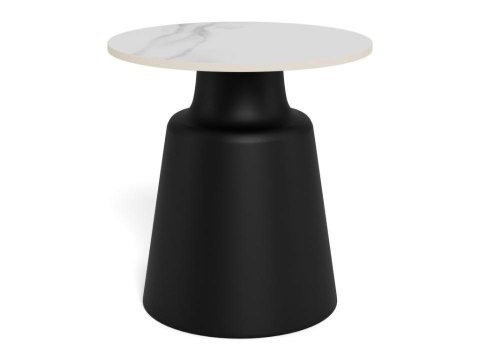 Stolik kawowy Santorini 45 cm biały okrągły nowoczesny do salonu ( Rozmiar: uniwersalny )