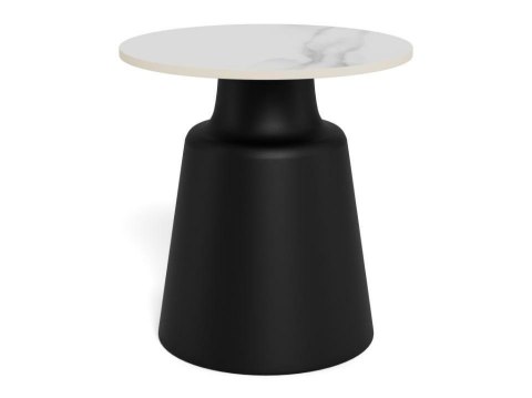 Stolik kawowy Santorini 45 cm biały okrągły nowoczesny do salonu ( Rozmiar: uniwersalny )