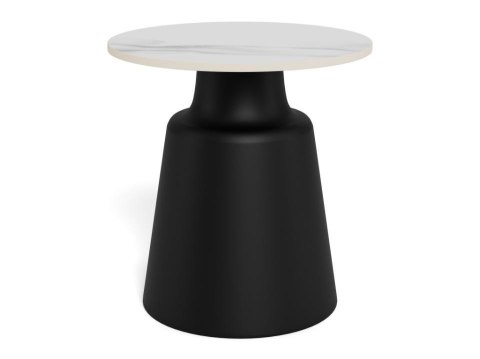 Stolik kawowy Santorini 45 cm biały okrągły nowoczesny do salonu ( Rozmiar: uniwersalny )