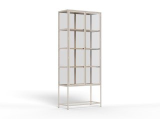 Witryna Seaford szara metalowa loftowa do salonu na alkohol 77 cm ( Rozmiar: uniwersalny )