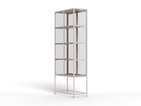 Witryna Seaford szara metalowa loftowa do salonu na alkohol 77 cm ( Rozmiar: uniwersalny )