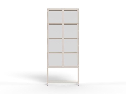 Witryna Seaford szara metalowa loftowa do salonu na alkohol 77 cm ( Rozmiar: uniwersalny )