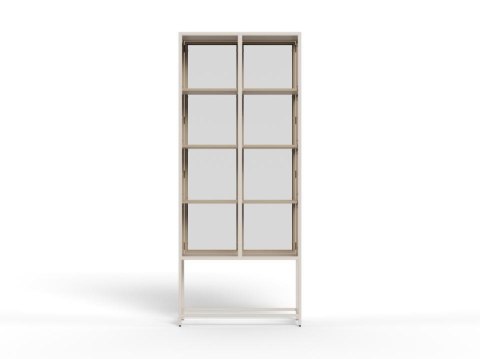 Witryna Seaford szara metalowa loftowa do salonu na alkohol 77 cm ( Rozmiar: uniwersalny )