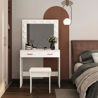 Duża nowoczesna toaletka kosmetyczna lustro oświetlenie ModernHome