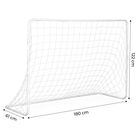 Dwie bramki piłkarskie z siatką do piłki nożnej 180x122 cm MOVEPRO