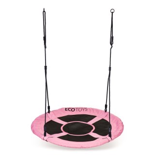 Huśtawka ogrodowa bocianie gniazdo 100 cm różowa ECOTOYS