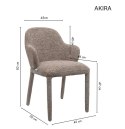 Krzesło AKIRA brązowe