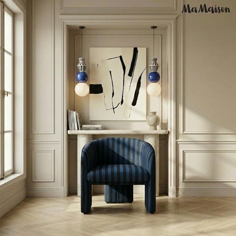 MaMaison fotel JOLIE niebieski / czarny