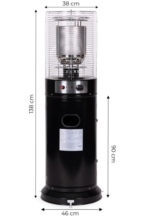 OGRZEWACZ GAZOWY 11KW CALORE, PARASOL GRZEWCZY, TARAS, OGRÓD, POKROWIEC