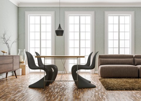 SZARE KRZESŁO PRO LAST, NOWOCZESNE, NIETYPOWE, DO JADALNI, DO KUCHNI