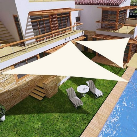 Żagiel przeciwsłoneczny daszek wodoodporny 4x4x4m beżowy MultiGarden