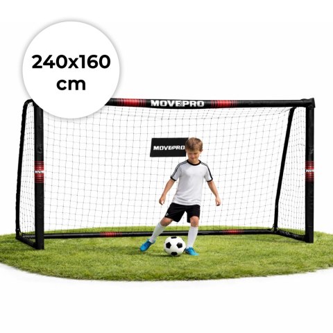 Bramka piłkarska z siatką do piłki nożnej 240x160x85 cm MOVEPRO