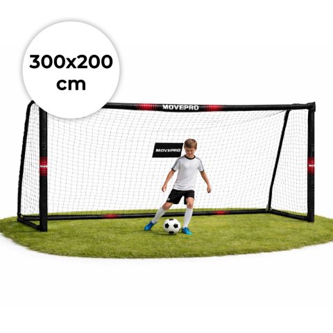 Bramka piłkarska z siatką do piłki nożnej 300x200x120 cm MOVEPRO