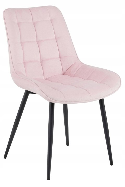 KRZESŁO MODUM, TAPICEROWANE, WELUROWE, RÓŻOWE, DO SALONU, VELVET, GLAMOUR
