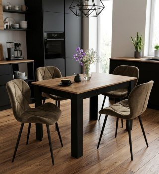 KRZESŁO TAPICEROWANE NOBILE, DO SALONU, JADALNI, WELUROWE, VELVET, PIKOWANE