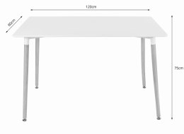 STÓŁ PROSTOKĄTNY MODUS, 120X80, CZARNY, DO JADALNI, SALONU, BUKOWE NOGI