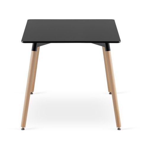 STÓŁ PROSTOKĄTNY MODUS, 120X80, CZARNY, DO JADALNI, SALONU, BUKOWE NOGI