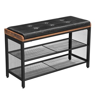 REGAŁ NA BUTY Z SIEDZISKIEM RUSTIQUE, ŁAWKA, LOFT, INDUSTRIALNY, METAL