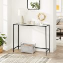 KONSOLA AURAE, STOLIK KAWOWY, LAWA, CZARNY, LOFT, DO SALONU, Z PÓŁKĄ 100 CM