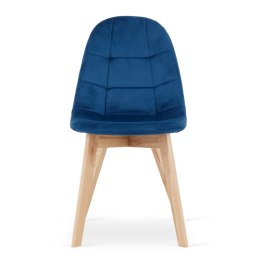 KRZESŁO AETHERIA, TAPICEROWANE, WELUROWE, DO SALONU, JADALNI, GRANATOWE
