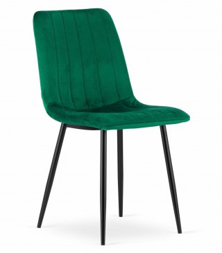 KRZESŁO CLARITAS TAPICEROWANE, DO SALONU, JADALNI, VELVET, GLAMOUR, ZIELONE